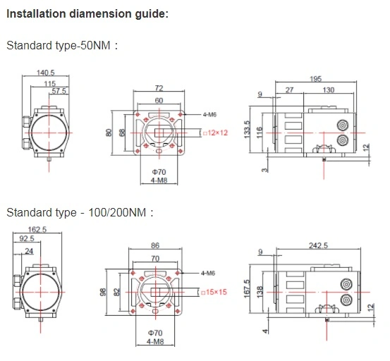 Hợp kim nhôm IP68 Cử lý điện chống nổ Multi Turn Electric Valve Actuator 0