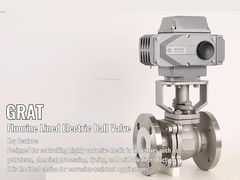 Phòng chống ăn mòn Fluorine Linered Electrically Operated Ball Valve Flange Connection