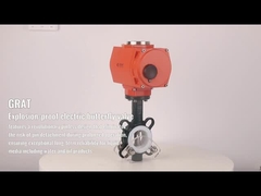 Exid II Bt4 Ventil bướm chạy bằng điện chống nổ IP68 áp suất thấp