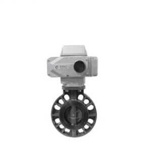 UPVC Electric Actuated Butterfly Valve Dn50 - Dn300 Kết nối sợi vạch wafer