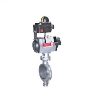 Thép không gỉ ba chu kỳ khí bơ van bướm hiệu suất cao