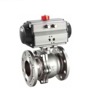 Thép không gỉ Flange End Vacuum Ball Valve với Pneumatic Actuator DIN Standard