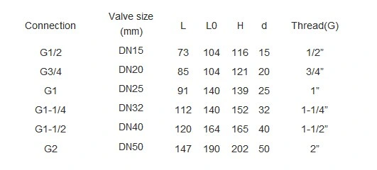 Thép không gỉ cố định van bóng khí DN15 - DN50 kết nối dây 1