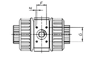 Thất bại đóng UPVC On Off Pneumatic Ball Valve cho axit alkali chất lỏng ăn mòn 1