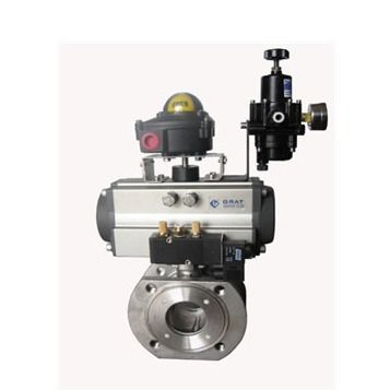 Dn15 - Dn600 Van bóng khí không gỉ V Notch Ball Control Valve