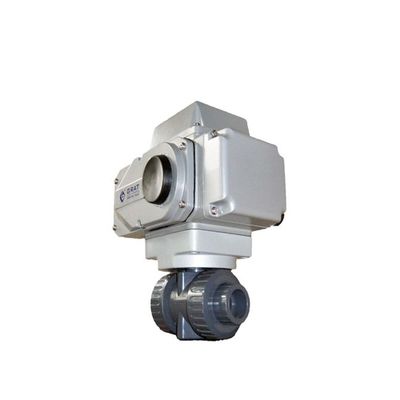 50mm 12V 3 inch nhựa UPVC Electric Ball Valve Motorized Actuator Ball Valve
