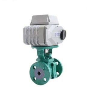 Carbon Steel Cast Iron Fluorine Electric Ball Valve cho chất lỏng axit kiềm