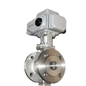 Phân lưng thép không gỉ nhiệt độ cao thẳng qua loại van bóng điện