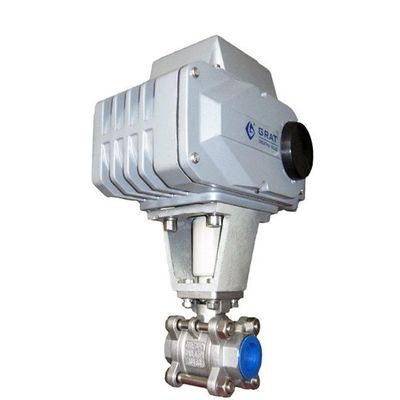 DC24V 3PC Van bi điều khiển bằng thép không gỉ loại ren