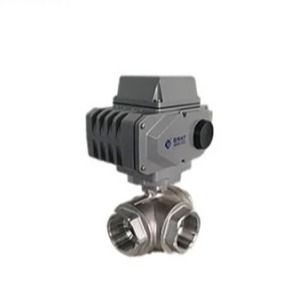 3 Way đa điều khiển van bóng thép không gỉ với điện động cơ Actuator